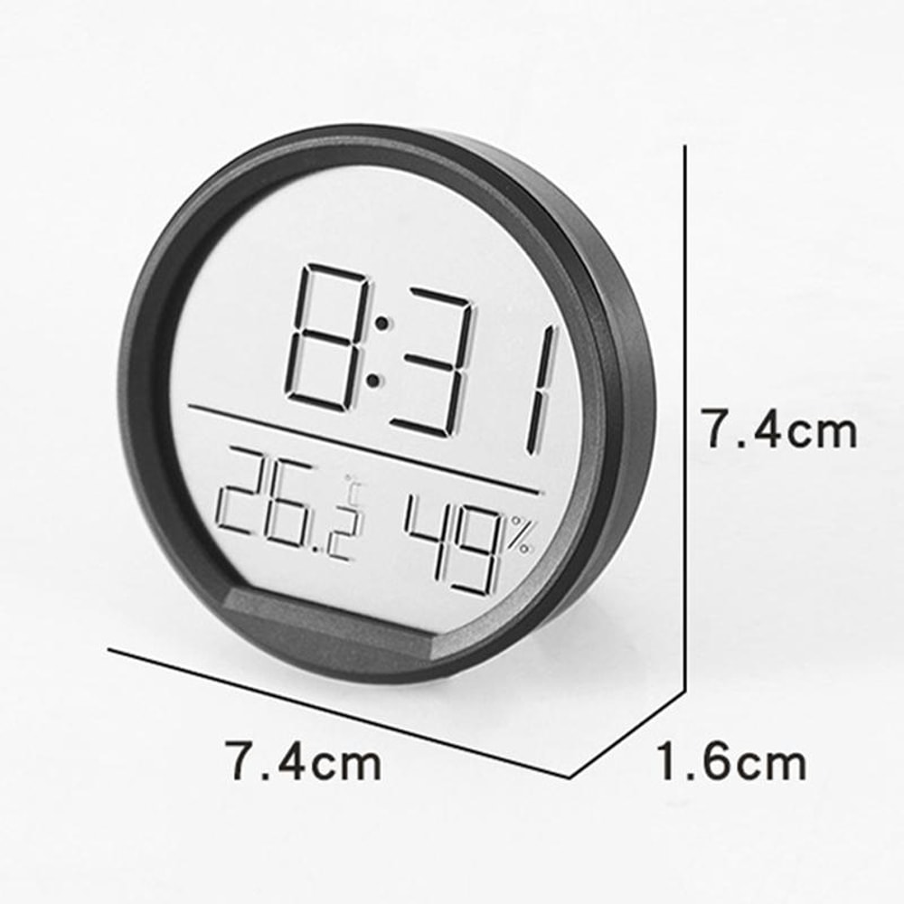 Smart Digital Thermometer Hygrometer Clock With Magnetic Mount LED Display For Home Office 1