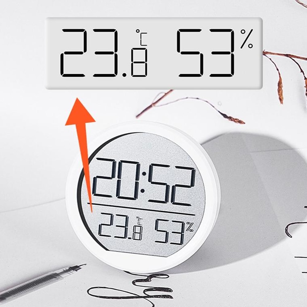 Smart Digital Thermometer Hygrometer Clock With Magnetic Mount LED Display For Home Office 4