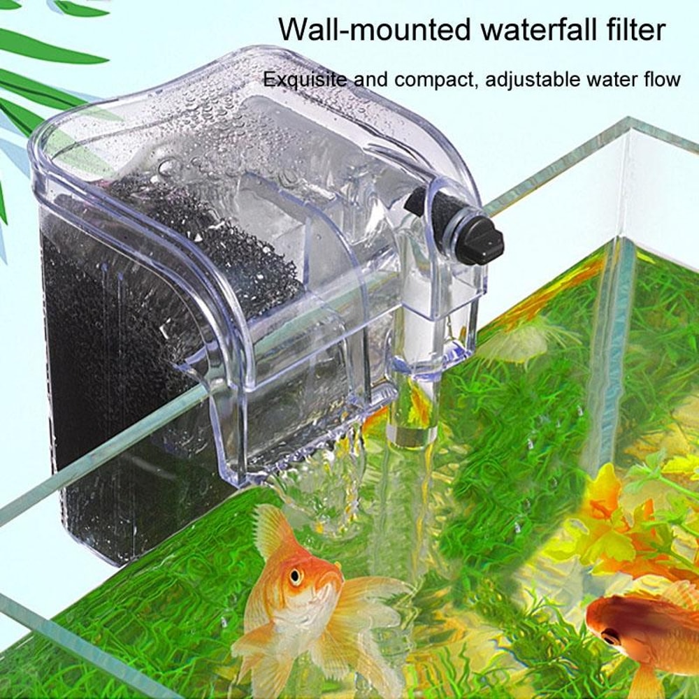Wall Mounted Aquarium Filter Waterfall Pump Silent Fish Tank Oxygenator 8
