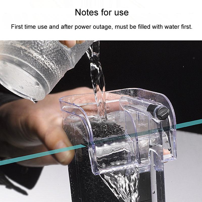 Wall Mounted Aquarium Filter Waterfall Pump Silent Fish Tank Oxygenator 2