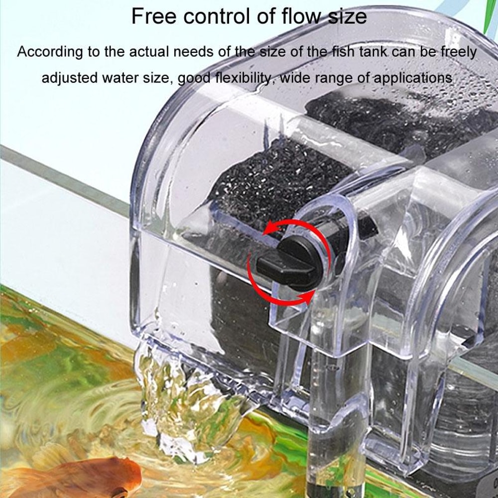 Wall Mounted Aquarium Filter Waterfall Pump Silent Fish Tank Oxygenator 7