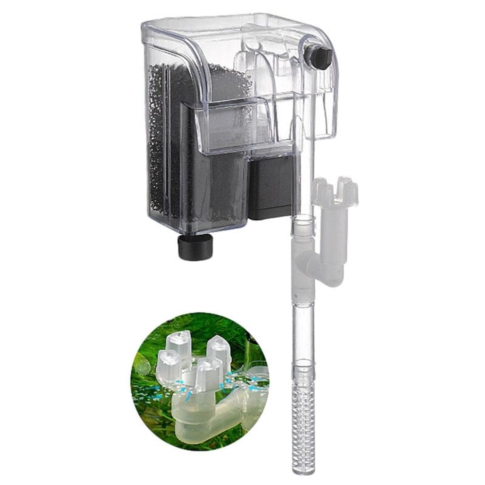 Wall Mounted Aquarium Filter Waterfall Pump Silent Fish Tank Oxygenator