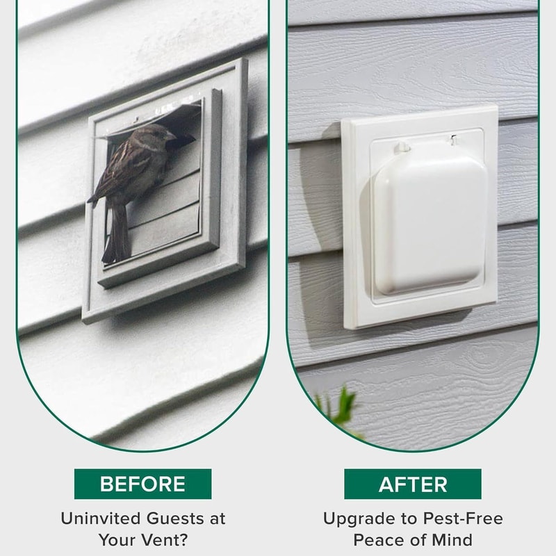 Dual Door Magnetic Dryer Vent Cover Outdoor No Pest Exhaust Vent Protector