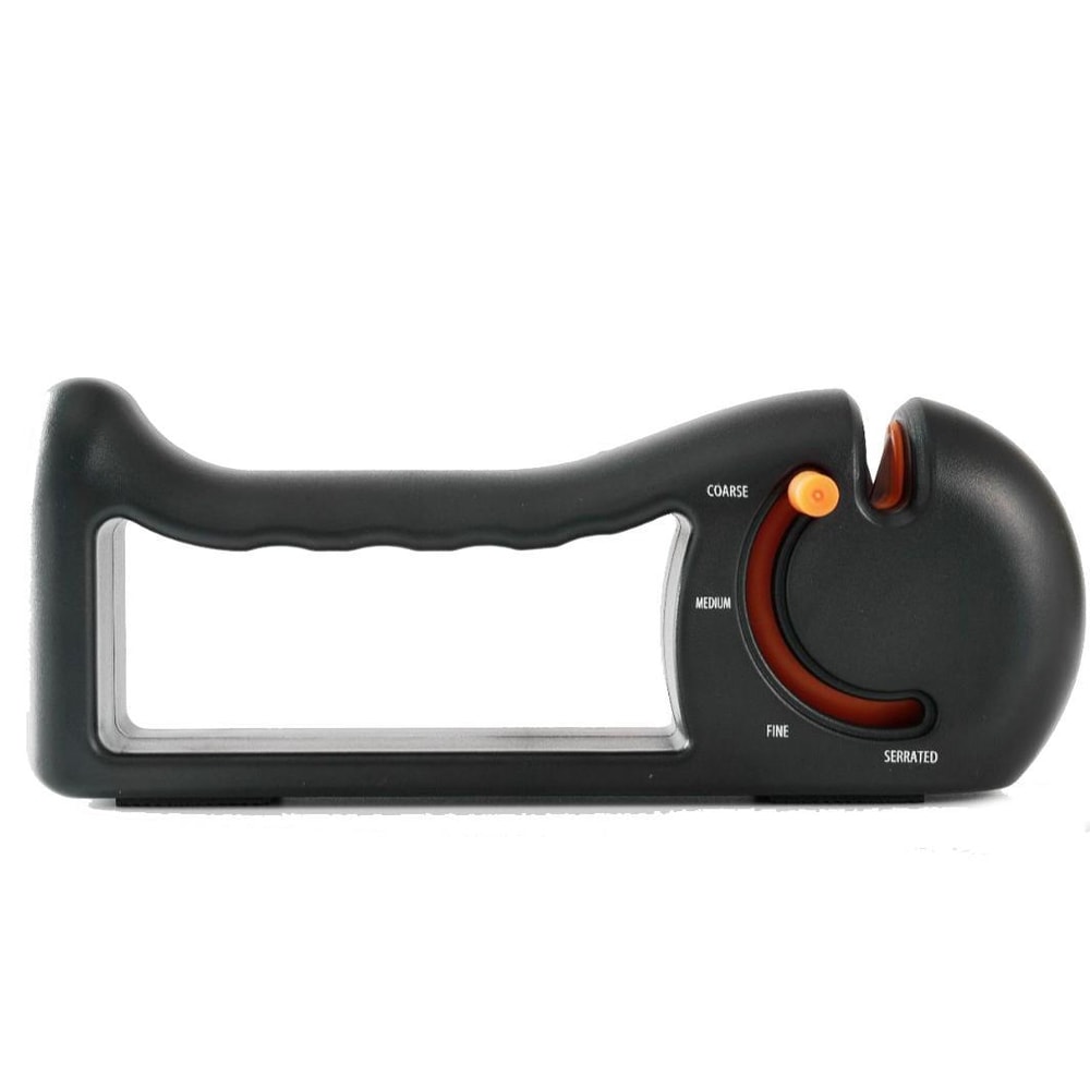 Rotating Knife Sharpener for Kitchen Knives Scissors and Serrated Blades Coarse Medium Fine Sharpening Tool