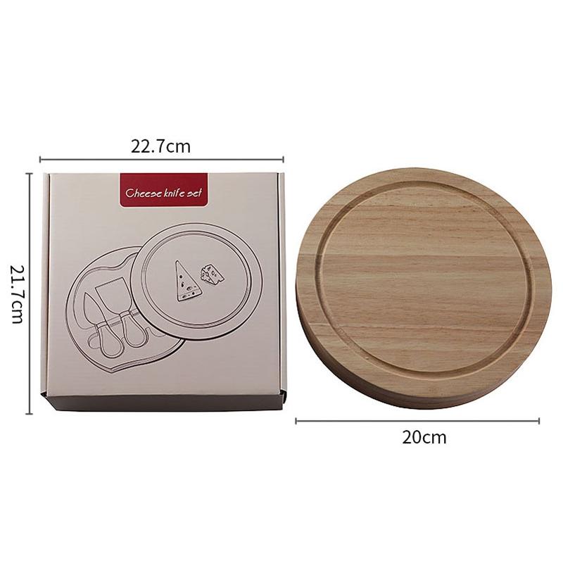 Elegant Oak Cheese Knife Set With Storage Box Stainless Steel Cheese Tools 6