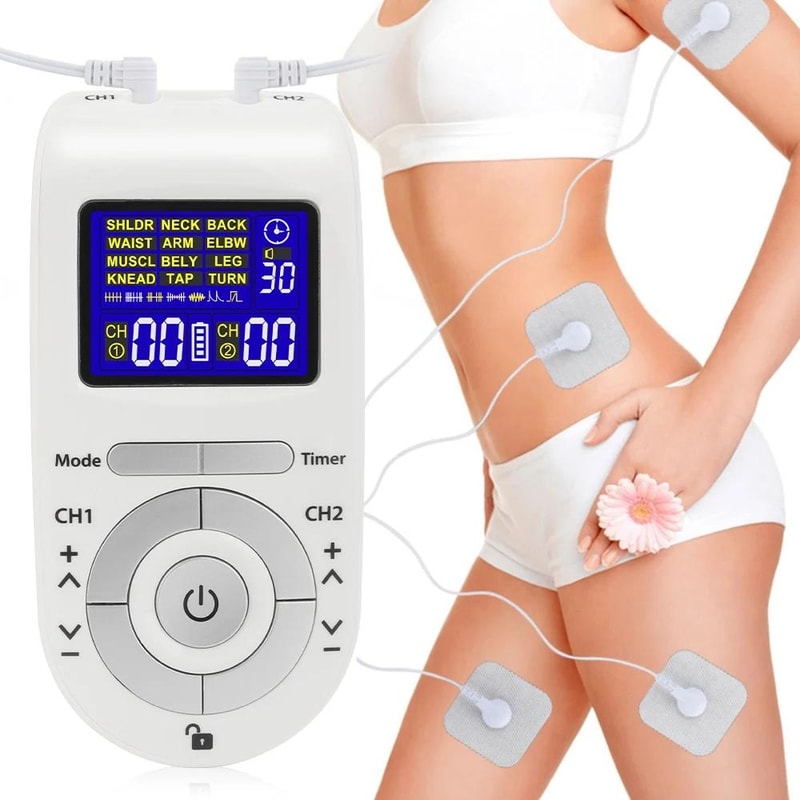 12 Mode TENS Machine for Pain Relief Portable EMS Pulse Therapy Massager