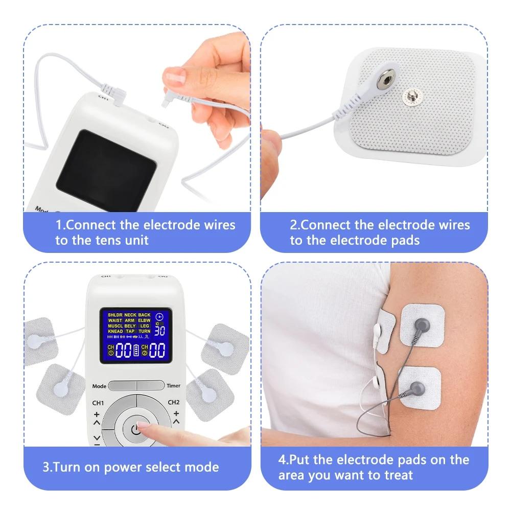 12 Mode TENS Machine for Pain Relief Portable EMS Pulse Therapy Massager