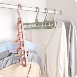 magic 9-hole space saving hanger organizer for closet storage