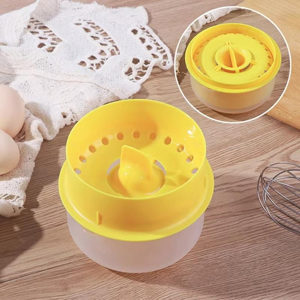Large Capacity Egg Separator with Storage Box and Shell Cracker Kitchen Tool for Baking and Meal Prep