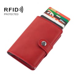 slim rfid blocking credit card holder wallet with pop-up aluminum case