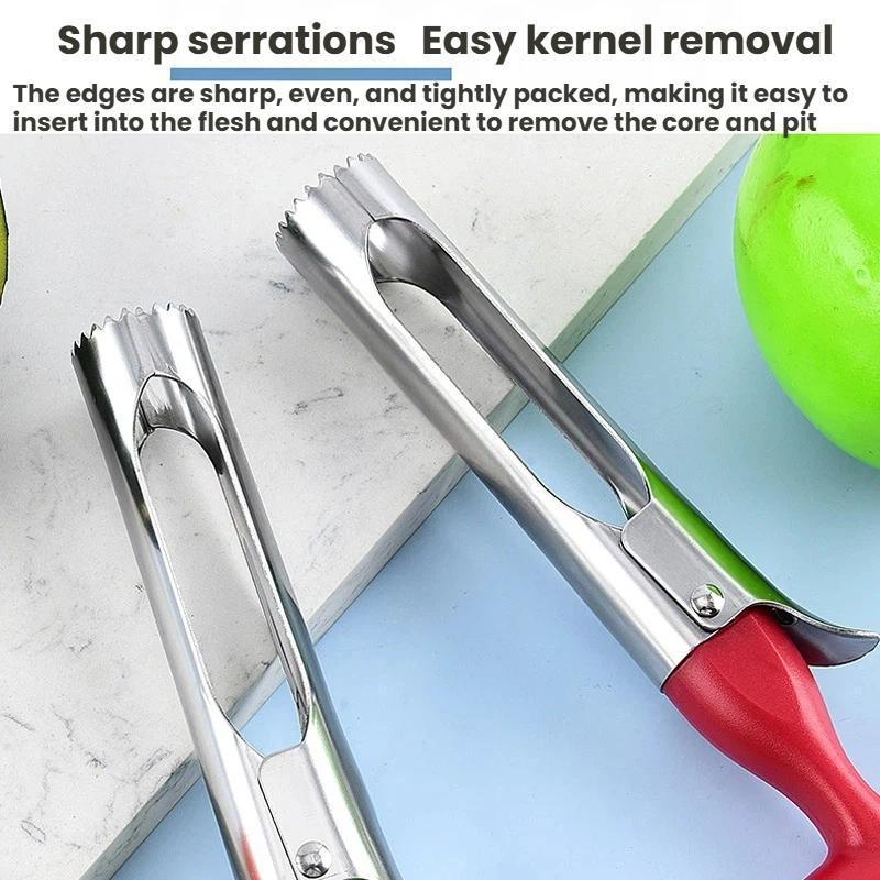 Stainless Steel Apple Corer Tool With Ergonomic Handle Fruit Core Remover 3