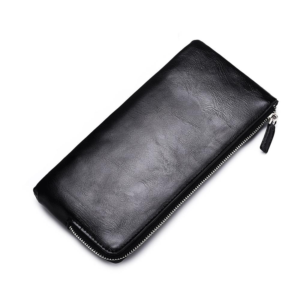 Slim Leather Zipper Wallet Clutch With Phone Holder For Men 6