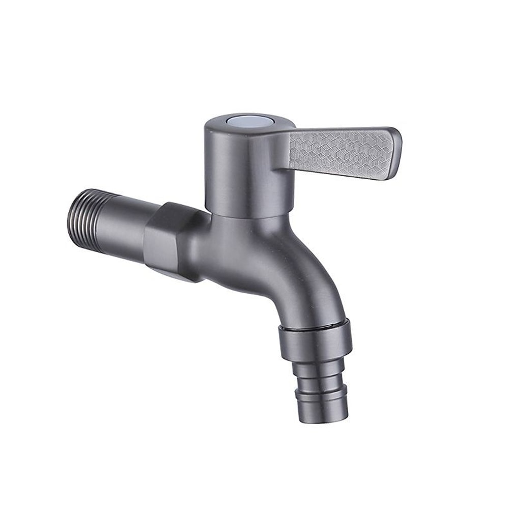 Stainless Steel Wall Mounted Bib Tap For Washing Machine Toilet Durable Leakproof Faucet 7