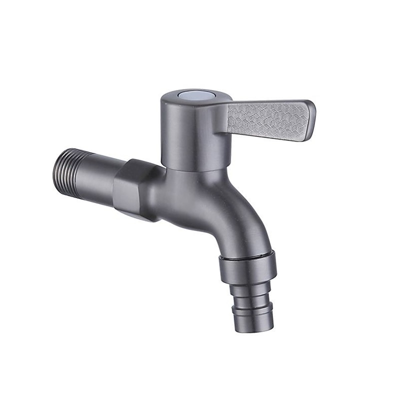 Stainless Steel Wall Mounted Bib Tap For Washing Machine Toilet Durable Leakproof Faucet 7