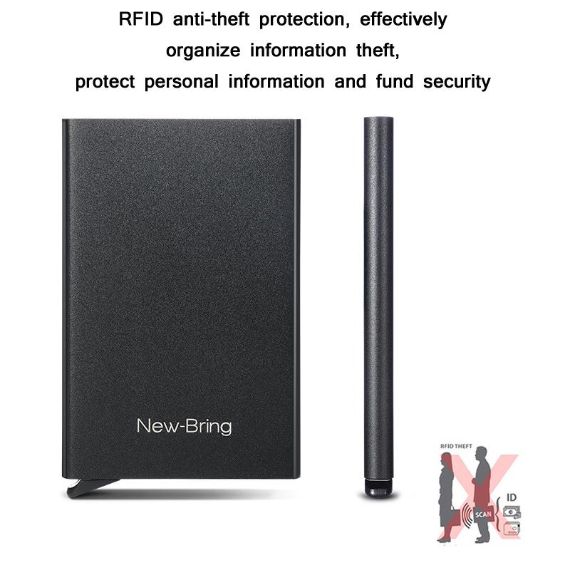 RFID Blocking Metal Wallet Slim PopUp Card Holder For Secure Everyday Carry 3