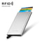 RFID Blocking Metal Wallet Slim Pop-Up Card Holder for Secure Everyday Carry