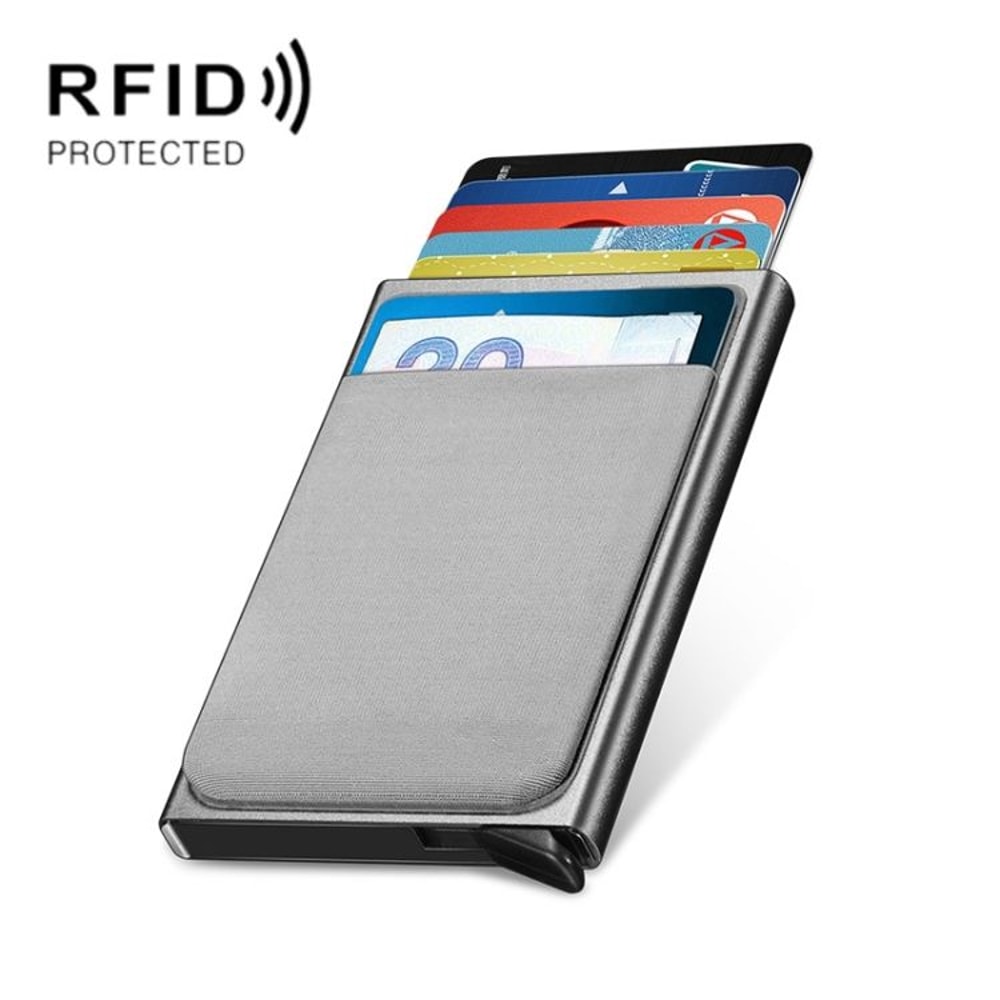 RFID Blocking Metal Wallet Slim PopUp Card Holder For Secure Everyday Carry 8