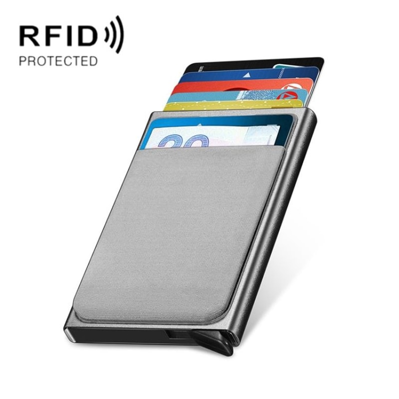 RFID Blocking Metal Wallet Slim PopUp Card Holder For Secure Everyday Carry 8