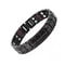 Men Magnetic Therapy Bracelet Double Row Stainless Steel Energy Wristband 6