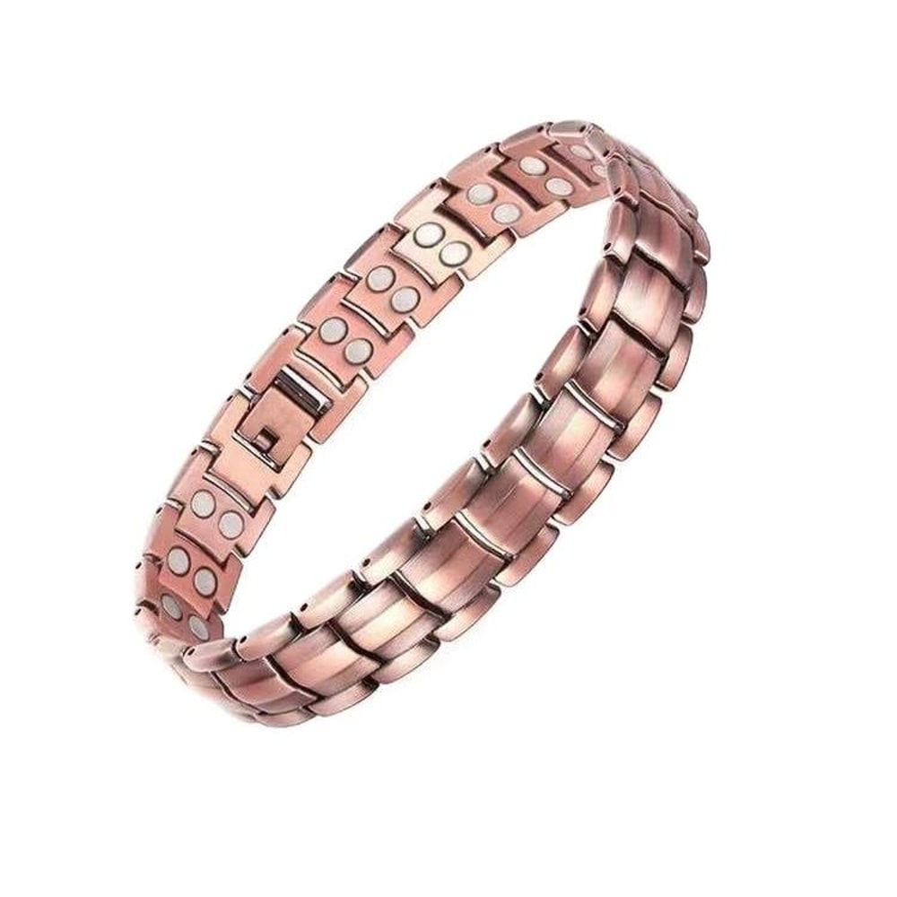 Men Magnetic Therapy Bracelet Double Row Stainless Steel Energy Wristband 10