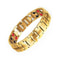 Men Magnetic Therapy Bracelet Double Row Stainless Steel Energy Wristband 8