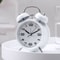 Multifunctional Bedside Alarm Clock With Night Light Metal Analog Desk Clock 8