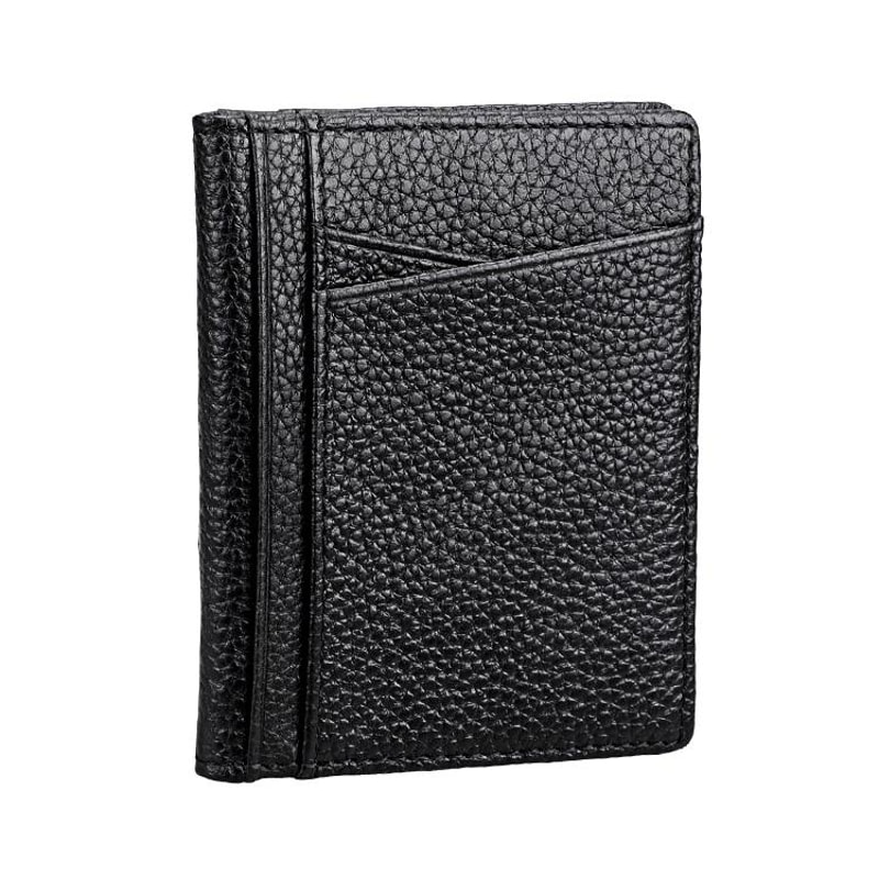 Slim Leather Card Holder Wallet RFID Certificate Organizer
