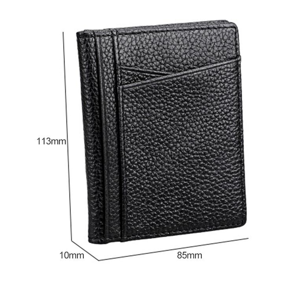 Slim Leather Card Holder Wallet RFID Certificate Organizer