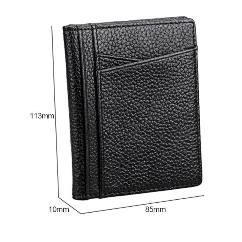 Slim Leather Card Holder Wallet RFID Certificate Organizer