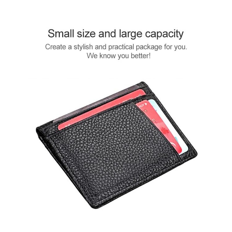 Slim Leather Card Holder Wallet RFID Certificate Organizer