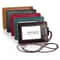Premium RFID Blocking Leather ID Badge Holder With Lanyard Slim Card Wallet 0