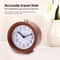 Solid Wood Silent Alarm Clock With Snooze Night Light For Bedside 9