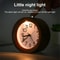 Solid Wood Silent Alarm Clock With Snooze Night Light For Bedside 5