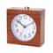 Solid Wood Silent Alarm Clock with Snooze & Night Light for Bedside