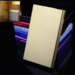 ultra-thin metal cigarette case slim aluminum holder for women stylish pocket case