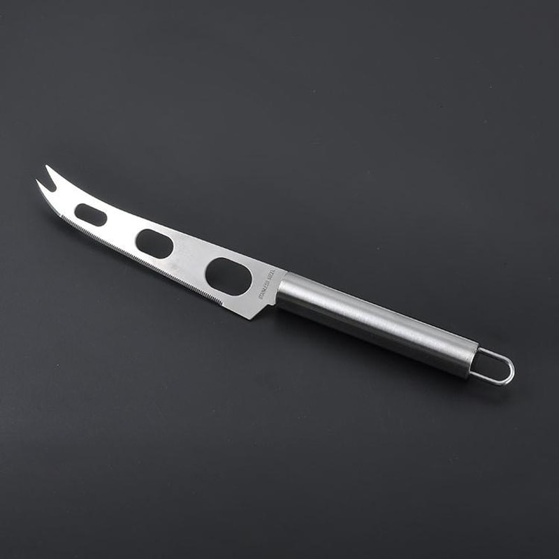 Stainless Steel Cheese Knife Slicer With Fork Tip Multi Use Cheese And Butter Knife 5