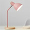 Modern Wood & Metal Table Lamp with 3-Color LED Dimming, E27 Bedside Lamp for Reading & Home Decor