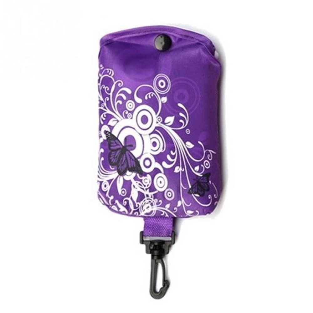 Foldable Shopping Bag Reusable Tote Compact Grocery Bag With Butterfly Design 1