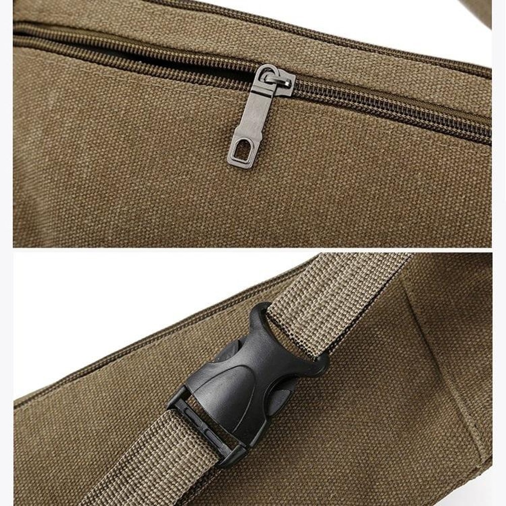Canvas Sling Crossbody Bag Lightweight Waist Chest Pack For Travel Daily Use 5