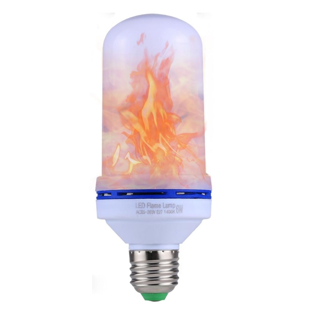 E27 LED Flame Effect Bulb 6W 3 Modes Flickering Fire Light For Cozy Home Decor 0