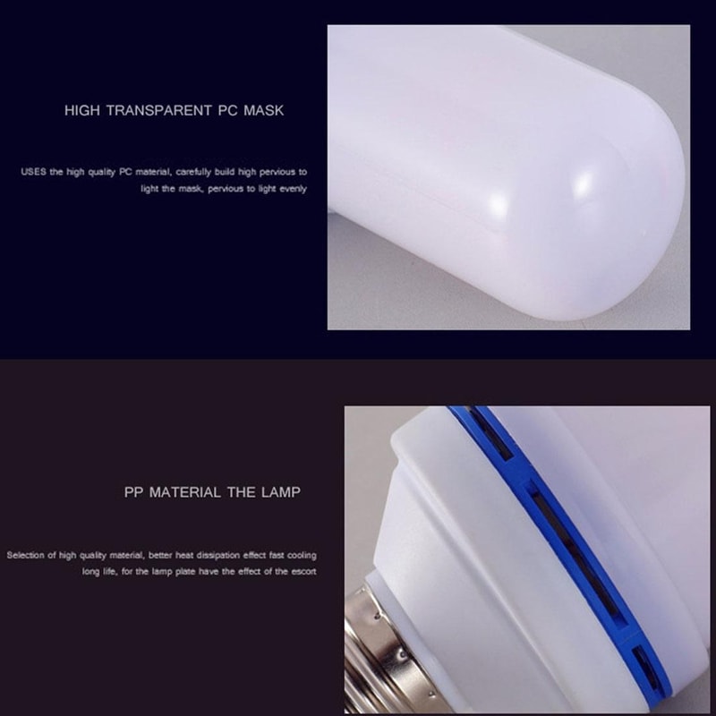 E27 LED Flame Effect Bulb 6W 3 Modes Flickering Fire Light For Cozy Home Decor 8