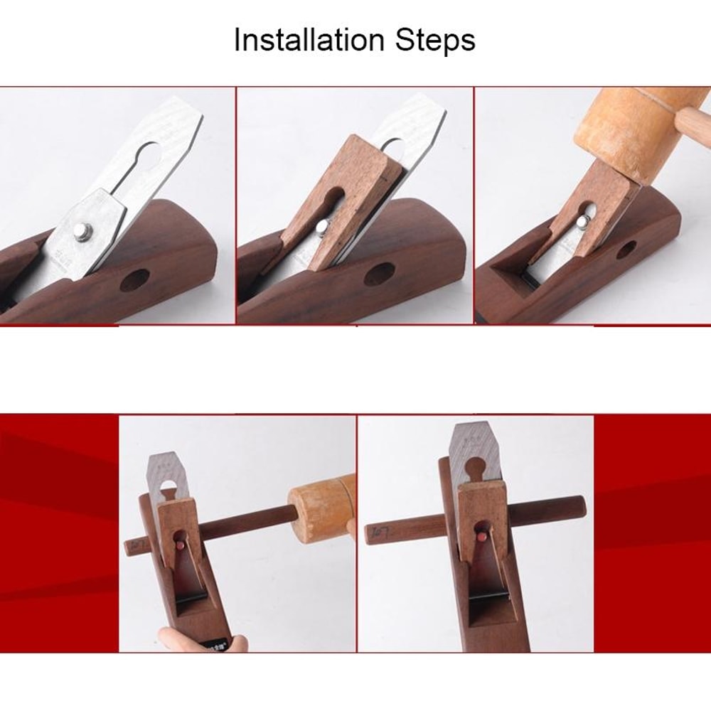 Indonesia Red Wood Manual Planer With Steel Blade Precision Woodworking Hand Plane Tool 5