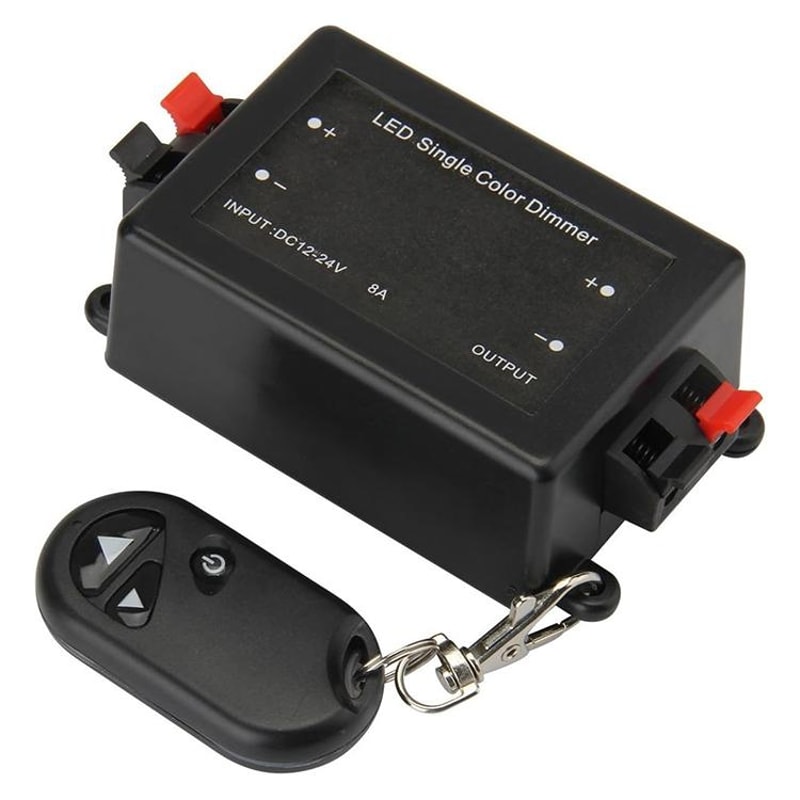 RF Wireless LED Dimmer Switch 12V Single Color Controller with Remote