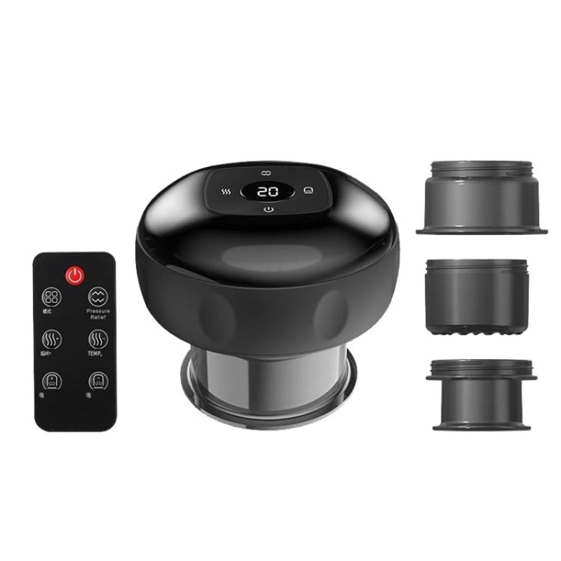 12Speed Smart Cupping Therapy Massager Set With Remote Heat Deep Tissue Recovery Kit 8