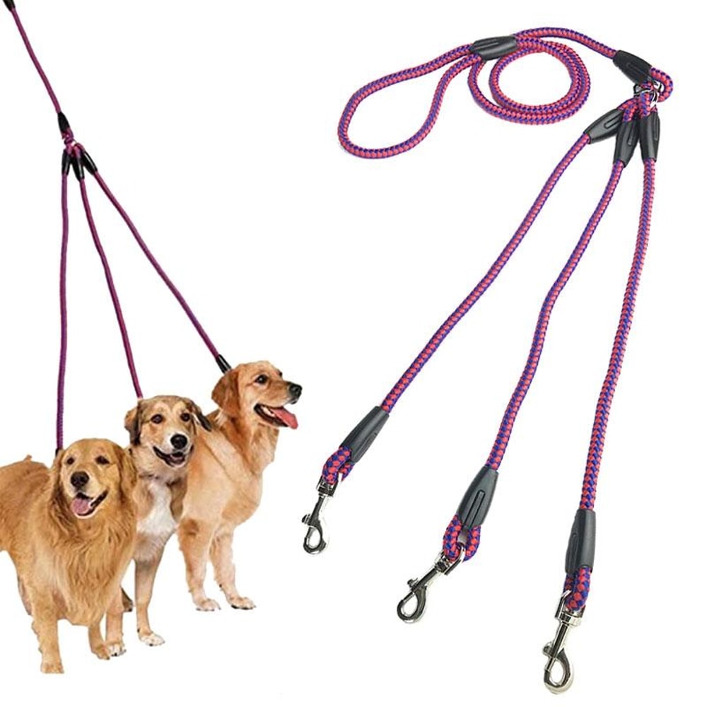 3 In 1 Adjustable Dog Leash For Multiple Dogs With TangleFree Rotating Splitter 8