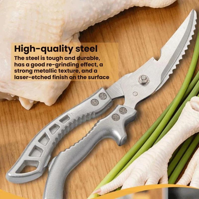 Heavy Duty Kitchen Shears Stainless Steel Chicken Bone Scissors with Safety Lock