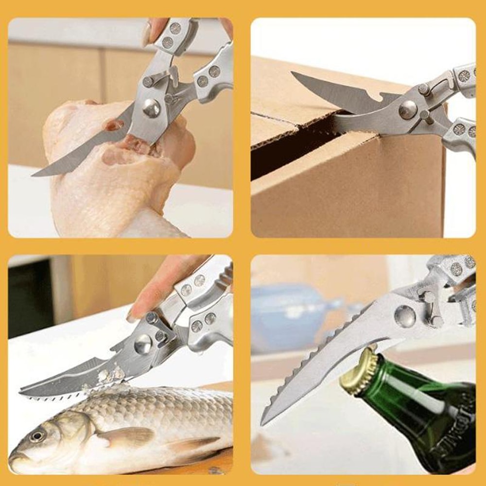 Heavy Duty Kitchen Shears Stainless Steel Chicken Bone Scissors with Safety Lock