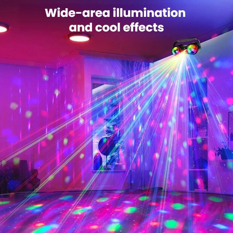 Remote Control LED Stage Light With 7Color Rotating Disco Ball For Parties Home Atmosphere 3