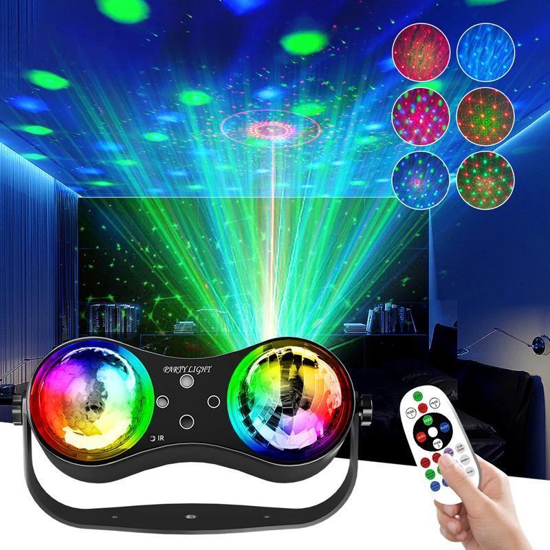 Remote Control LED Stage Light With 7Color Rotating Disco Ball For Parties Home Atmosphere 5