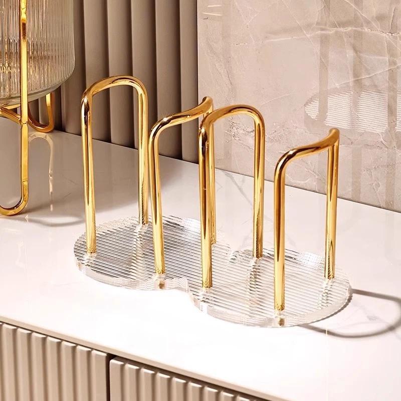 Dual Acrylic Cup Dispenser Hygienic Countertop Cup Holder Organizer 6